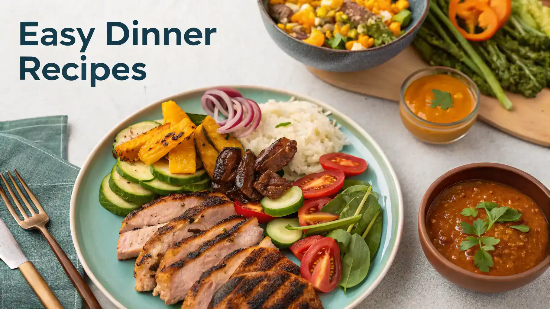 A beautifully plated meal representing easy dinner recipes.