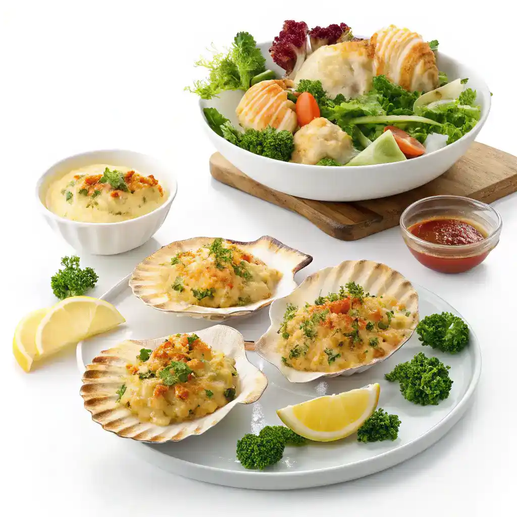 Serving suggestions for Coquilles de brocoli au poulet au fromag, including garnishes and side dishes.
