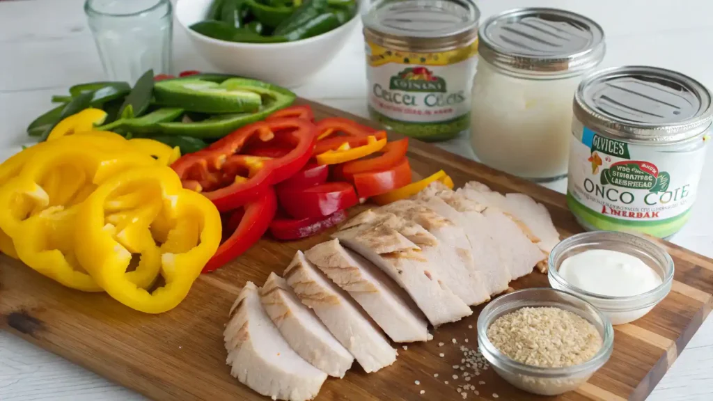 Ingredients for Jamaican Me Crazy displayed on a wooden countertop.